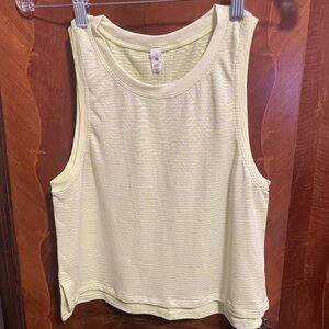 Lululemon Sleeveless Chartreuse/ Yellow Cropped Tank Top